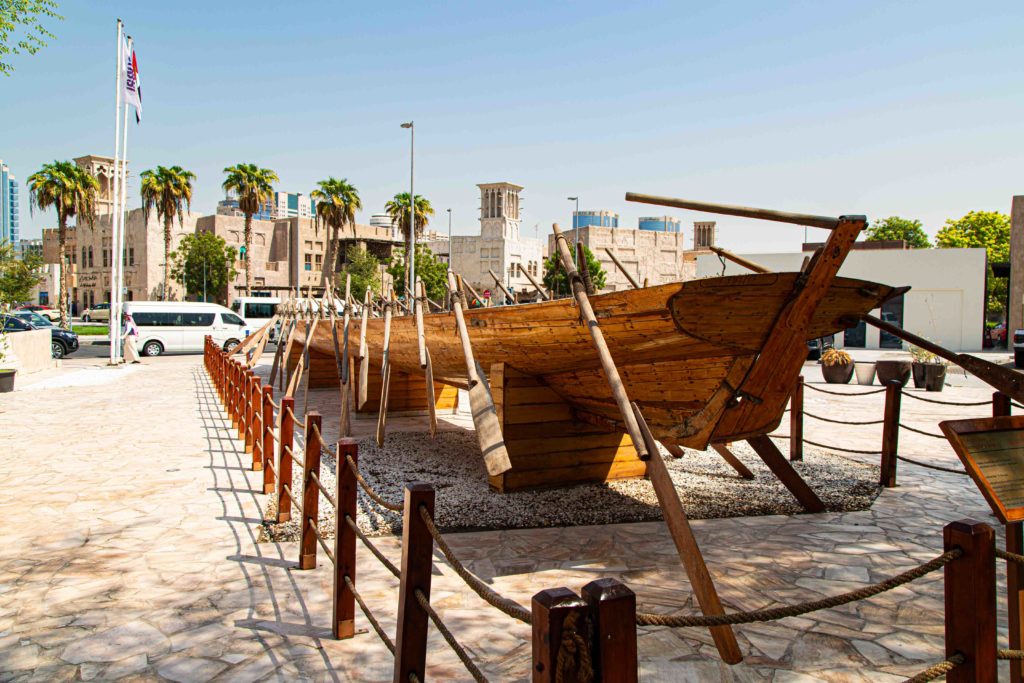 A traditional boat near Dubai Creek.