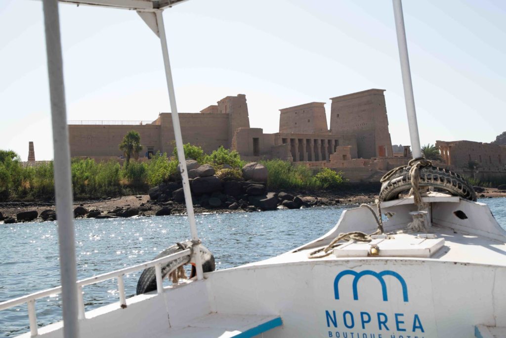 Approaching Philae temple.