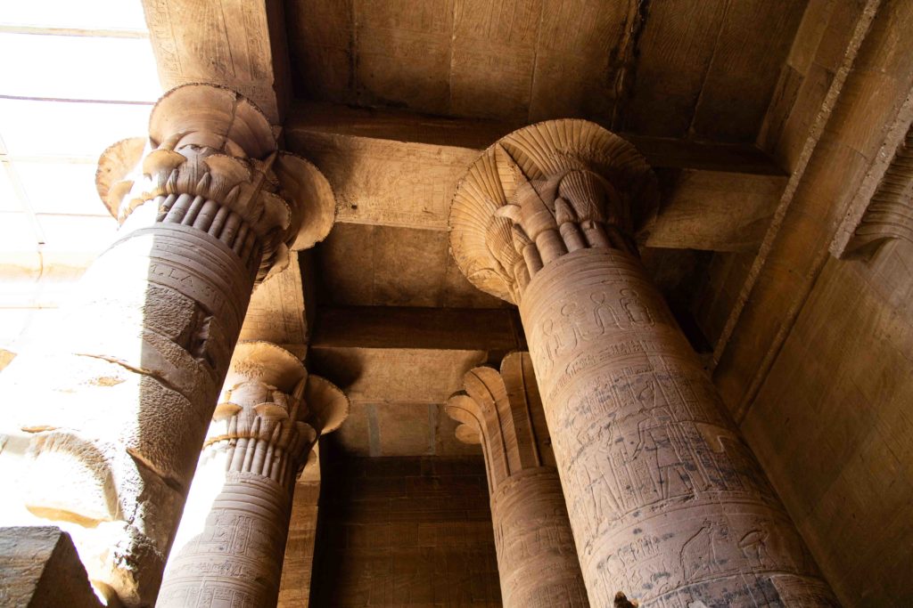 A view of the column capitals.