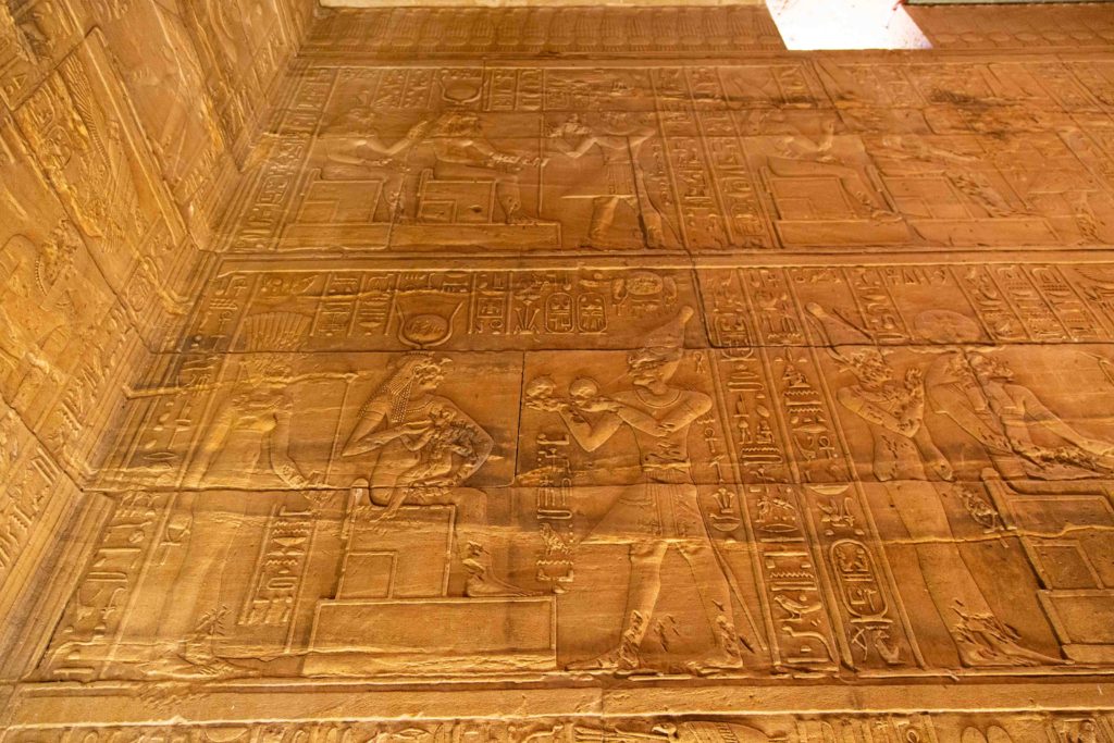 Mythic scenes in Philae Temple.