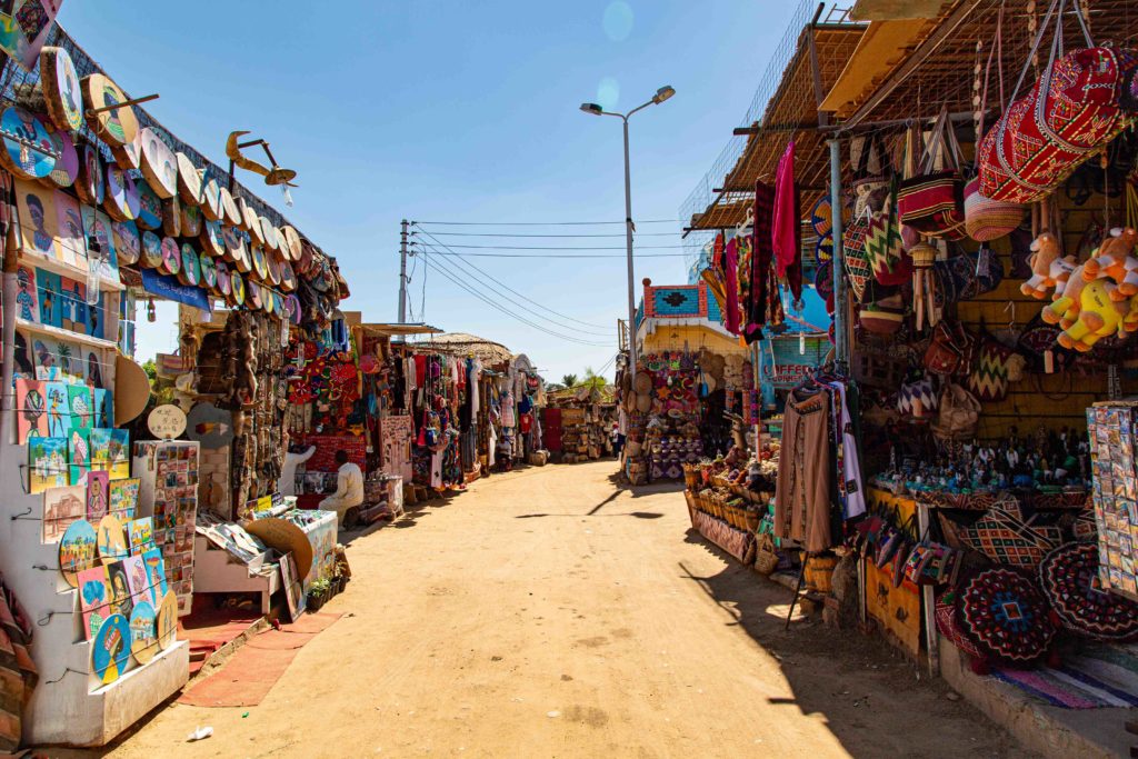 Walking through the Nubian Village.