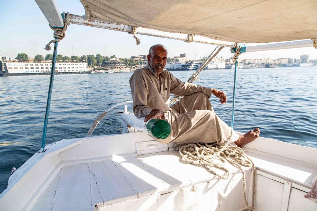 Our felucca pilot Ayman