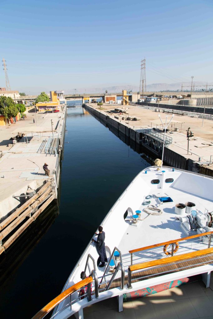 Entering the second lock.