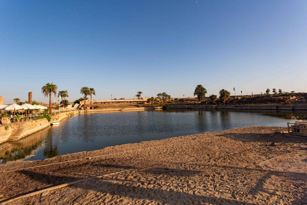 The Sacred Lake which is naturally connected to the Nile.