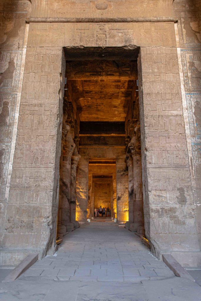 The entrance to the Temple of Hathor.