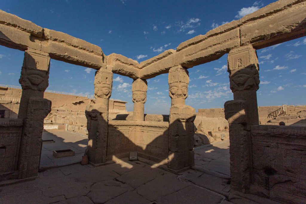 On the roof of the Temple of Hathor