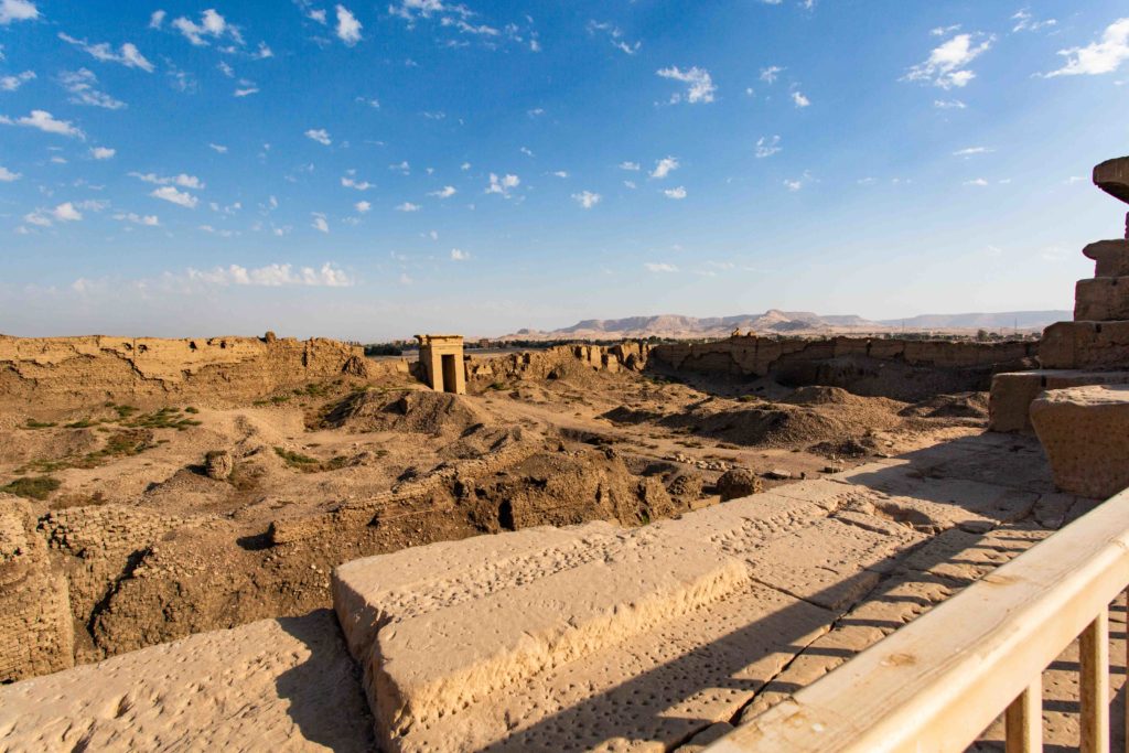 The view from the top of Hathor temple.