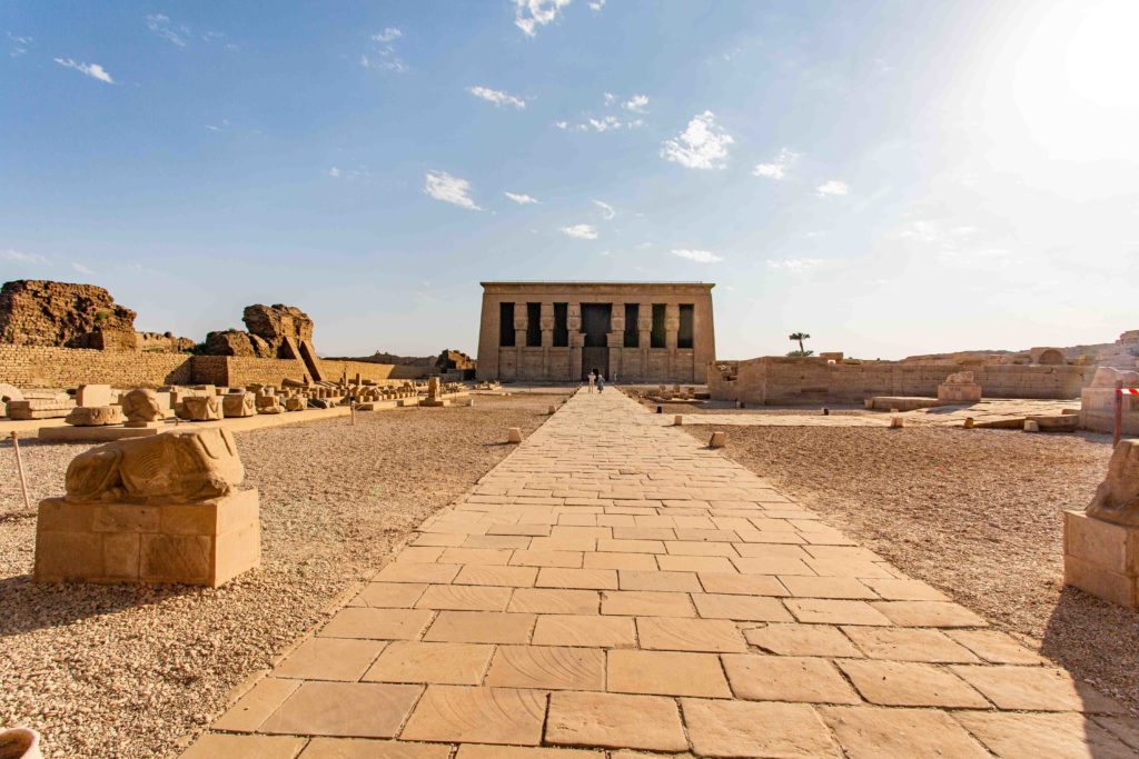 Temple of Hathor in the Dendera Temple complex.