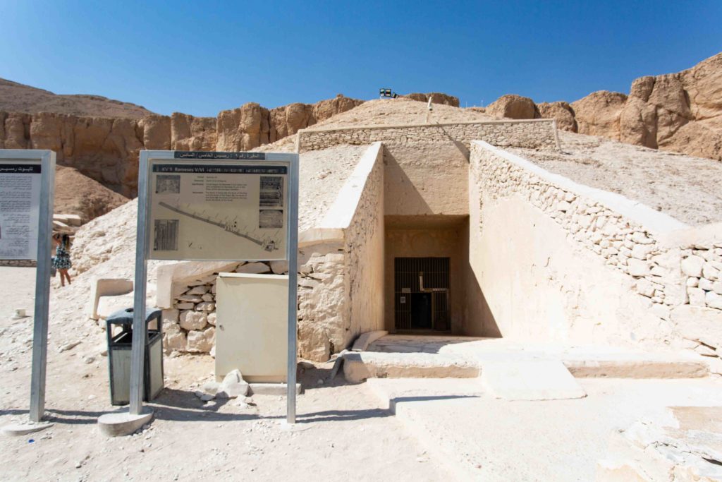 Tomb of Ramesses V and Ramesses VI. Ramesses V dies young and the tomb was completed by Ramesses VI.