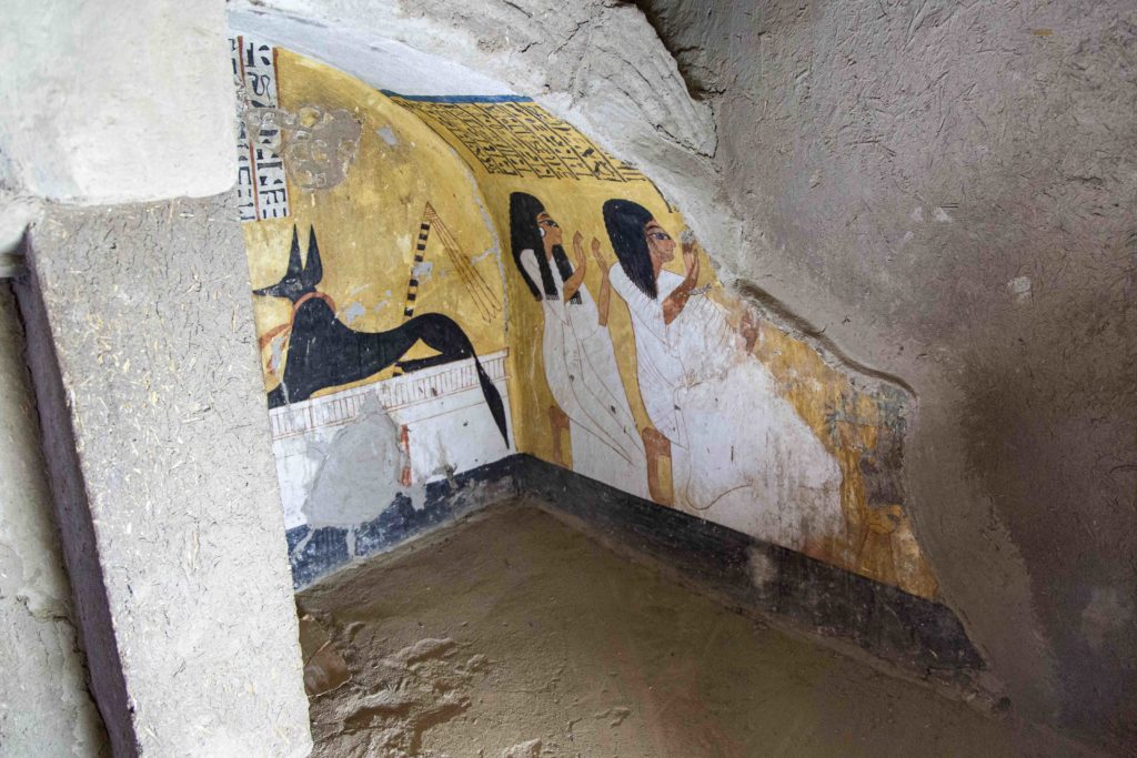 Inside a tomb in Deir el-Medina