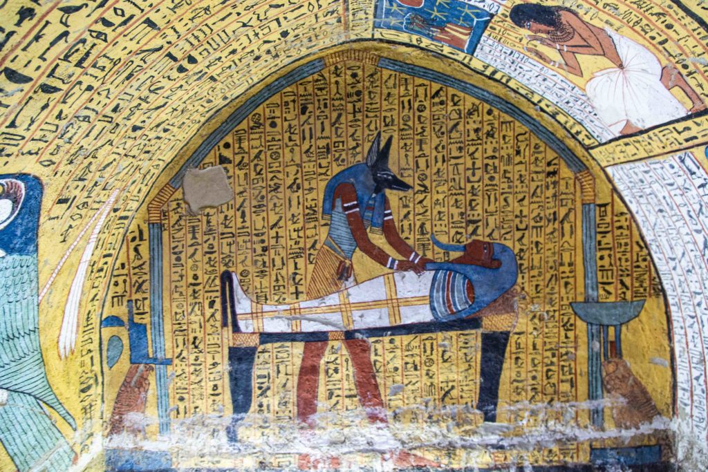 Inside a tomb in Deir el-Medina