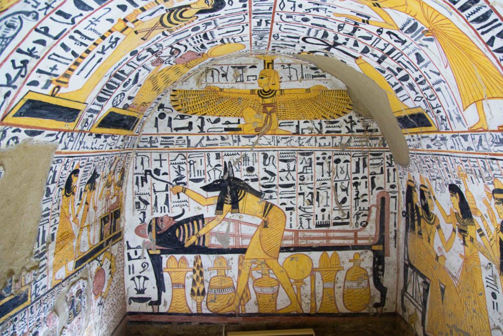 Inside a tomb in Deir el-Medina