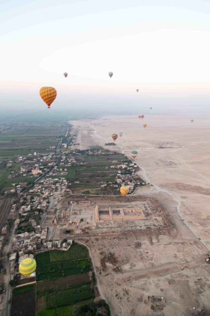 Balloons over Medinet Habu.