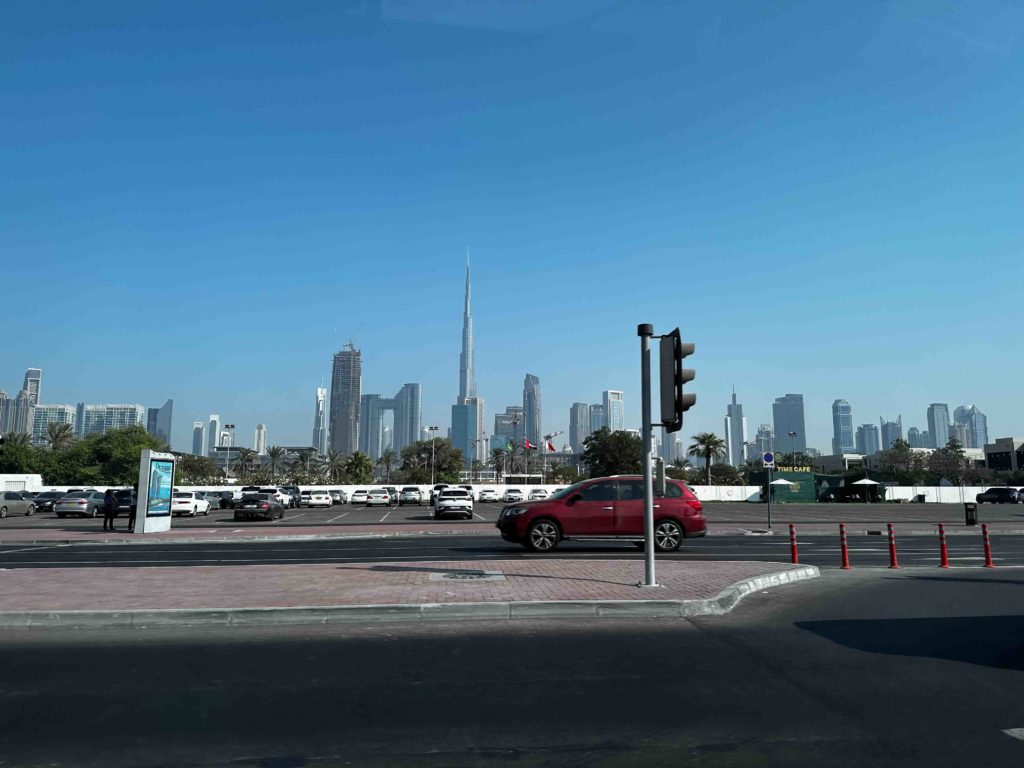 The Burj Khalifa from afar.