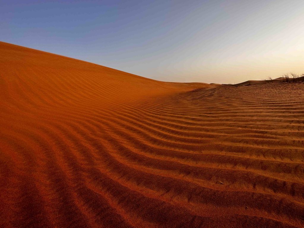 Red desert sunset