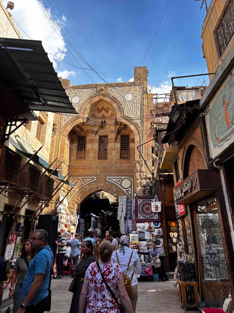 Walking through the Khan El Khalili bazaar.