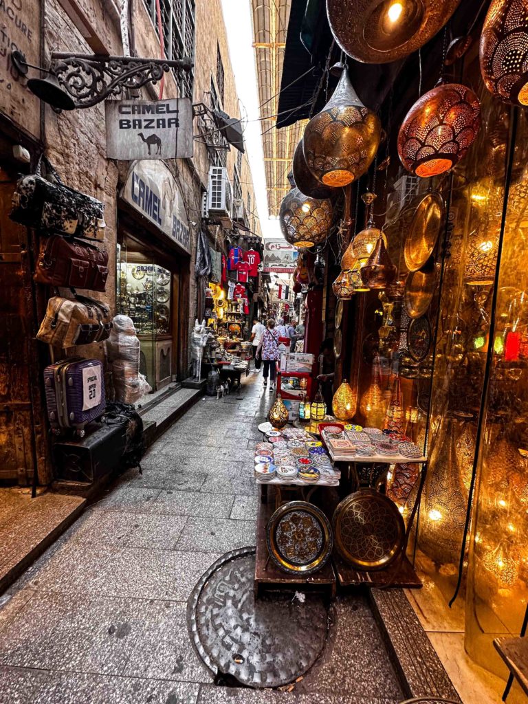 Walking through the Khan El Khalili bazaar.