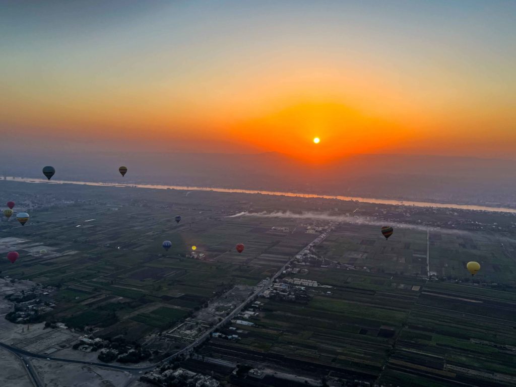 Sunrise over the Nile.