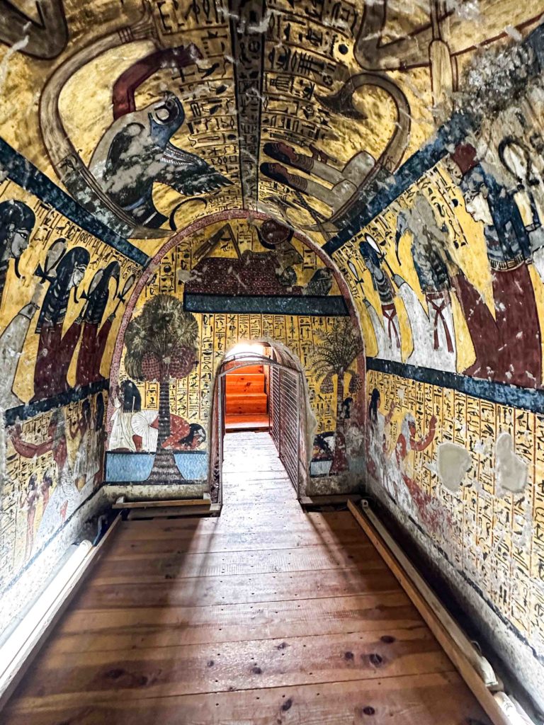 Inside a tomb in Deir el-Medina