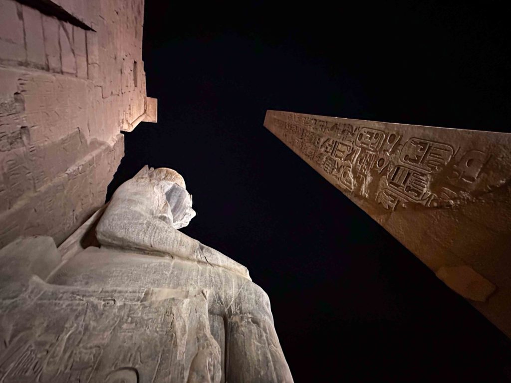 Ramses II and the remaining obelisk.