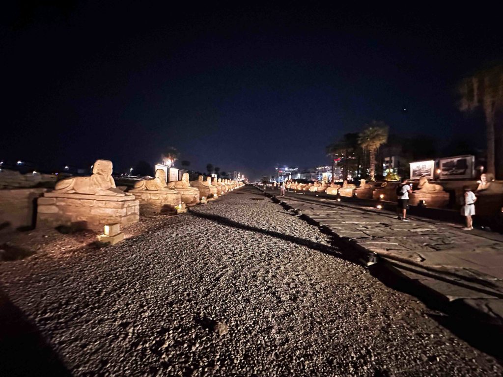 Avenue of Sphinxes (Rams Road). At the other end is Karnak Temple.