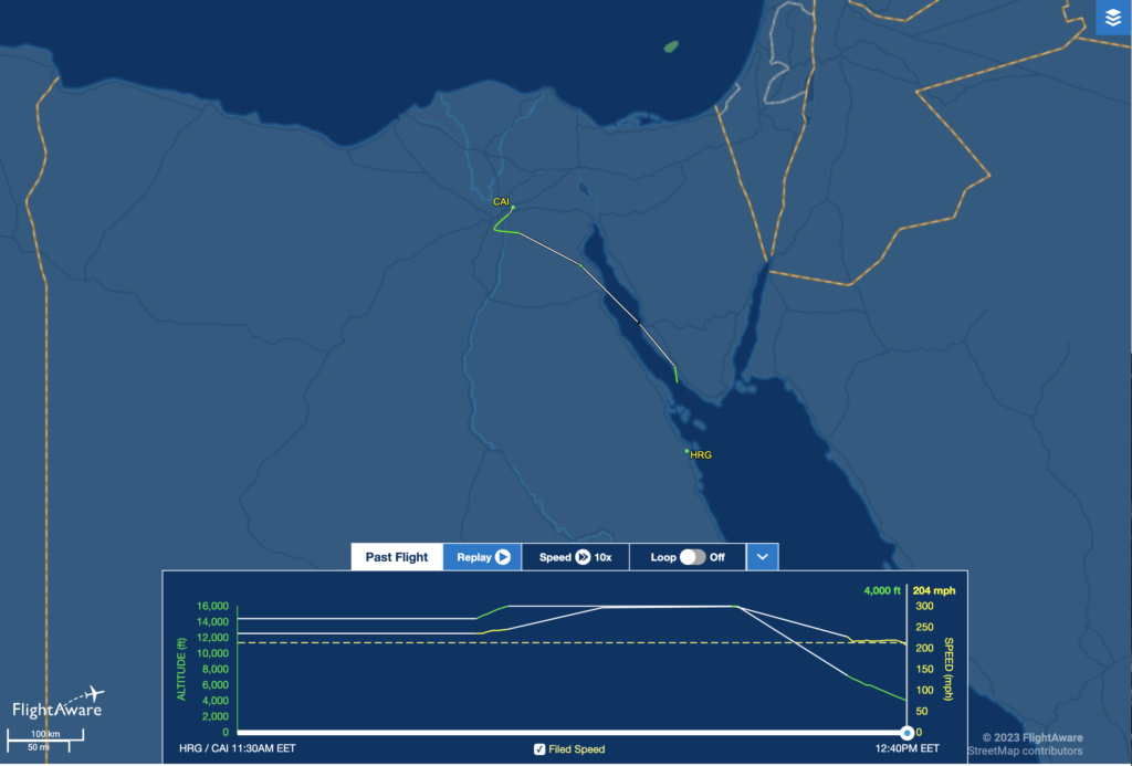 Air Cairo 23 - Hurghada to Cairo