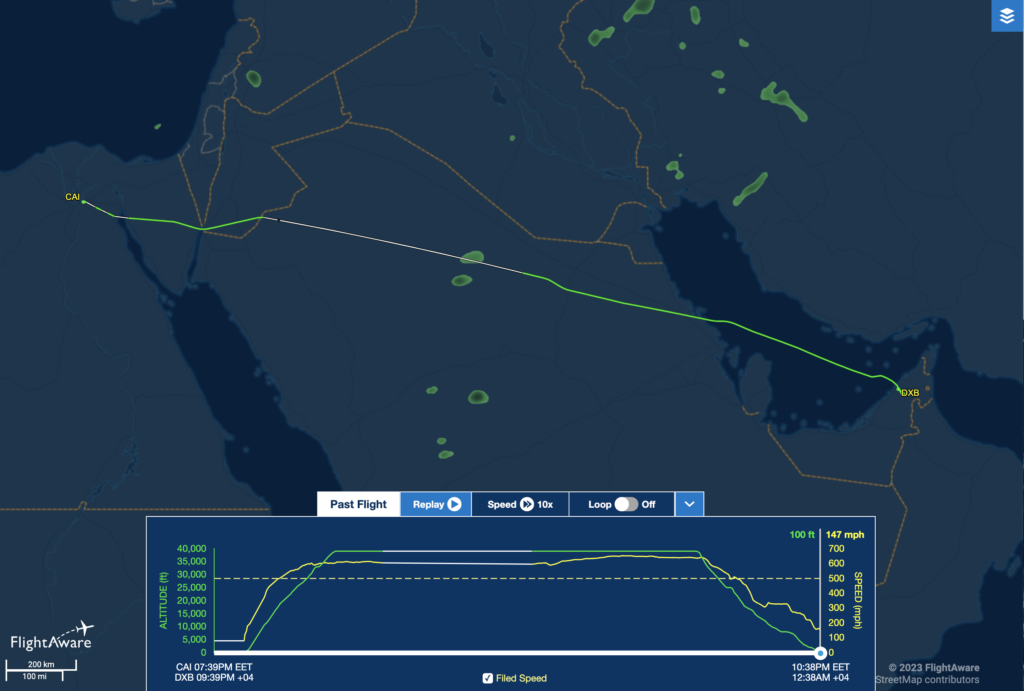 Emirates 924 - Cairo to Dubai